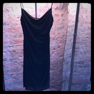 David Meister SZ 12 Black slip cocktail dress